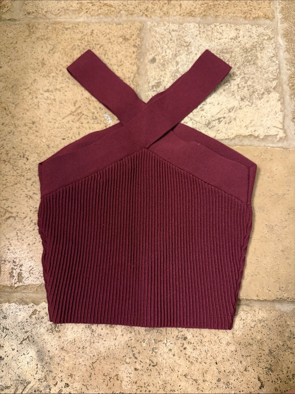 Aritzia Babaton Ribbed Crossneck Top